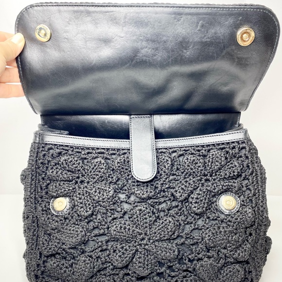 Dolce & Gabbana ‘Miss Sicily’ Crochet/Leather 2-Way Satchel - Picture 8 of 13